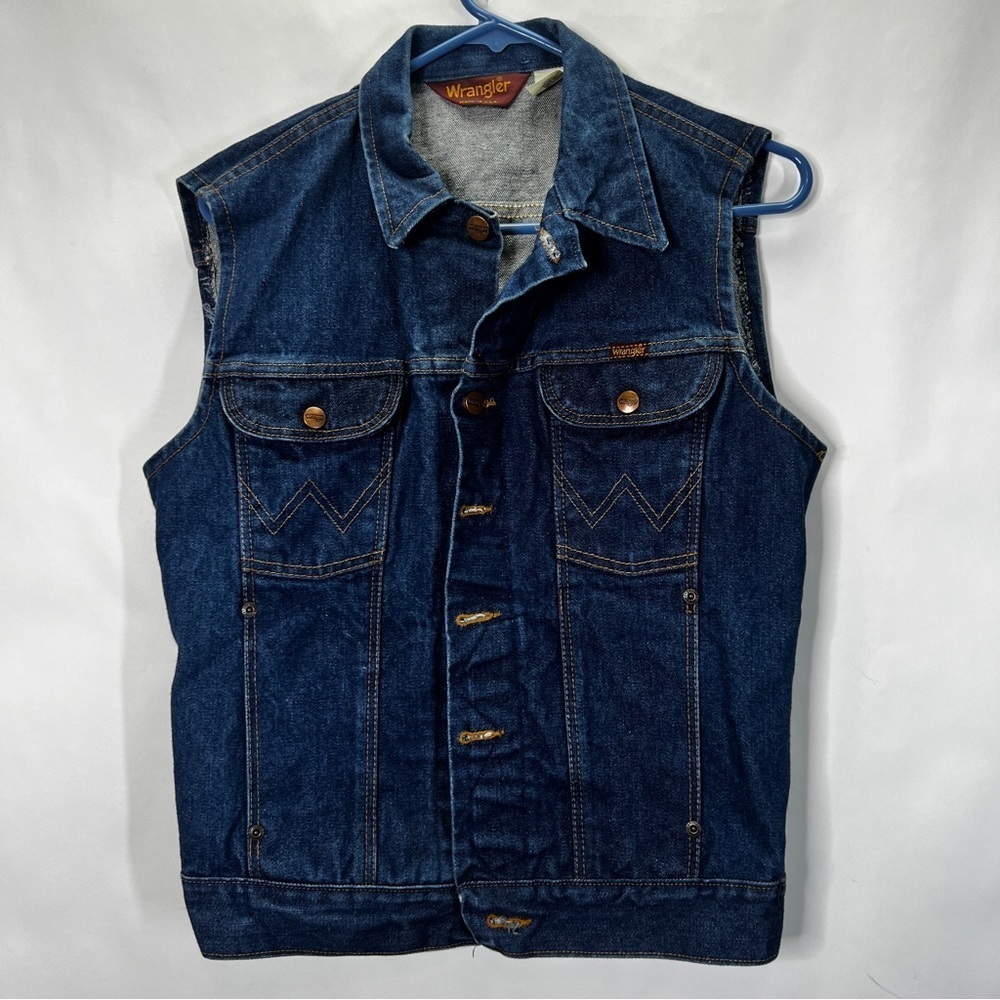 Vintage Western Wrangler Denim Vest Small